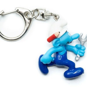 Mobile phone handy Smurf Keyring pendant pendant key ring tool