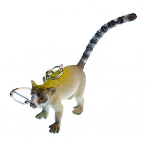 Lemur Key Ring Chain Miniblings Katta Madagascar Monkey Gray