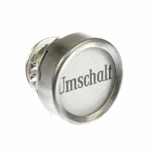 Umschalter Brooch Pin Badge Button Typewriter Keys Miniblings Vintage White Big