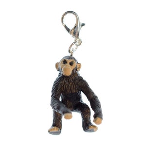 Chimpanzee Charm Pendant L Miniblings Monkey Ape Zoo Africa Animal Rubber Small