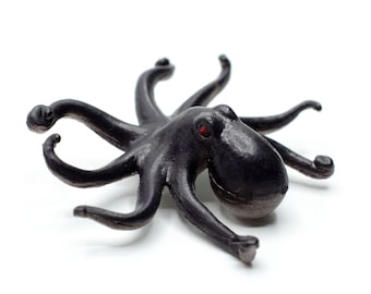 Oktopus Brosche Miniblings Anstecknadel Tintenfisch Krake Oktopode Meer schwarz