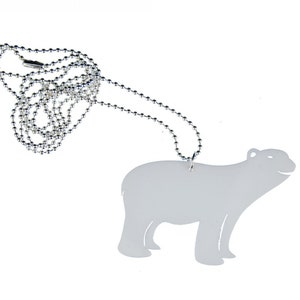 EisBär Acrylglas Kette Halskette Miniblings 80cm EisBär Polar Acrylglas weiß