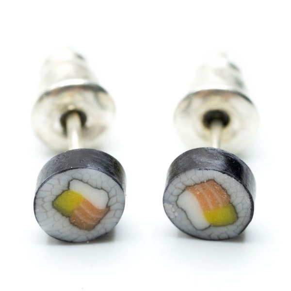 nourriture Japon Sushi Dormeuses Miniblings maki de poissons Asie 3