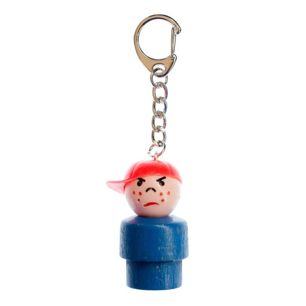 Fisher Price Little People cool Key Chain Cowboy Miniblings Retro Kid Freckles