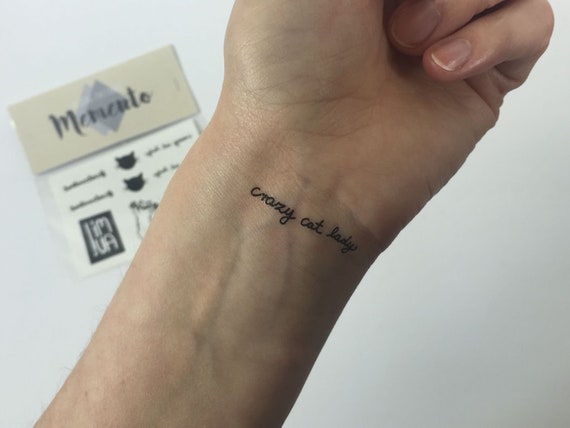 3 Series Tatouages Adhesifs Chat Tatouage Fou Temporaire Etsy France