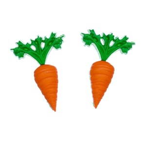 Carrot Root Earrings Ear Studs Miniblings Vegetables Carrots 22Mm