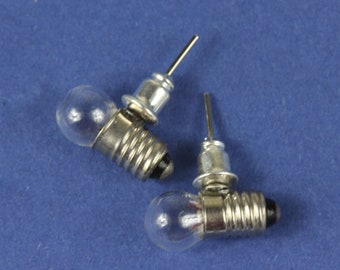 Bulb Earrings Ear Studs Earstuds Miniblings Lamp Technology Tiny