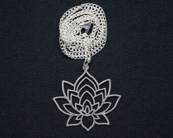 Lotus blossom chain Miniblings 45cm pendant necklace lotus blossom yoga lotus flower