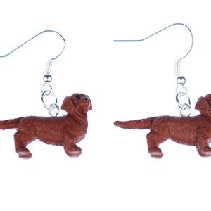 Dachshund Rubber Dog Earrings Miniblings Brown