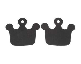 50 Gift Tags Miniblings Paper Name Tag Small Note Presents Crown Black