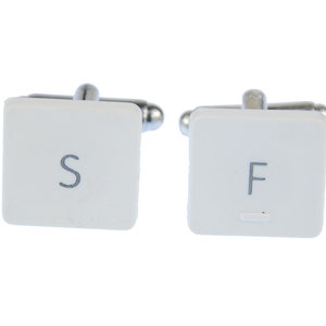 Keyboard Key Cuff Links Miniblings Vintage + Box Button Computer F And S