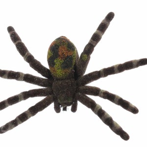 Spider Brooch Halloween Miniblings Tarantula Horror Velvety Fun