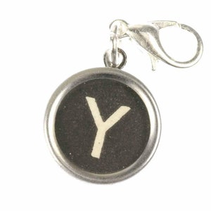 Typewriter Keys Key Charm Miniblings Chosse a Letter Name Initial Your Name Black