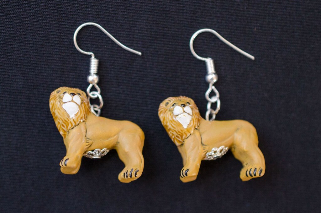 Orecchini Giraffa In Oro - Miniblings - Gioielli Artigianali A Forma Di Giraffa, Regalo Originale Safari