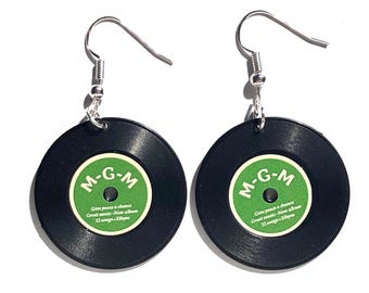 Record Earrings Miniblings Records Tape LP Vinyl DJ Green Midi