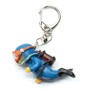 Diving keychain Miniblings pendant scuba diving diver big head