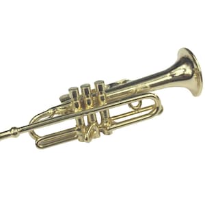 Trumpet Brooch Miniblings Pin Badge Button Badge Trumpeter Box Gold Plated