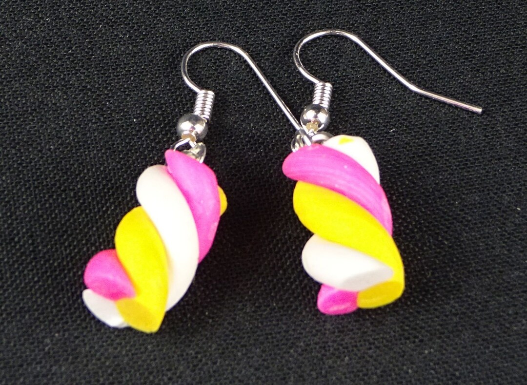 Marshmallow Earrings Miniblings Marshmallows Sweet Cawaiii Etsy UK