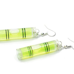 Working Spirit Level Earrings Miniblings Earring Water Scale Tools Workshop