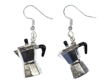 Moka Pot Earrings Coffee Percolator Pot Italy Miniblings Cafe Mocha Espresso