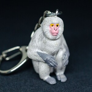 Japanese macaque monkey keyring miniblings snow monkey red-faced macaque image 3