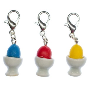 Easter Egg Charm Pendant Cup Breakfast Colorful Porcelain Ceramic Miniblings