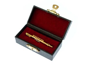 Mini Broche Flûte En Or Ou Argent - Bijou Instrument De Musique, Fabrication Exquise, Avec Boîte Cadeau