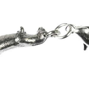 Otter Charm Pendant Zipper Pull Bracelet Wristlet Miniblings Sea Animal