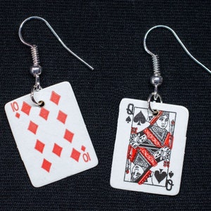 Orecchini carte da gioco Miniblings ciondolo Skat Casino gioco di carte gioco 1 nero