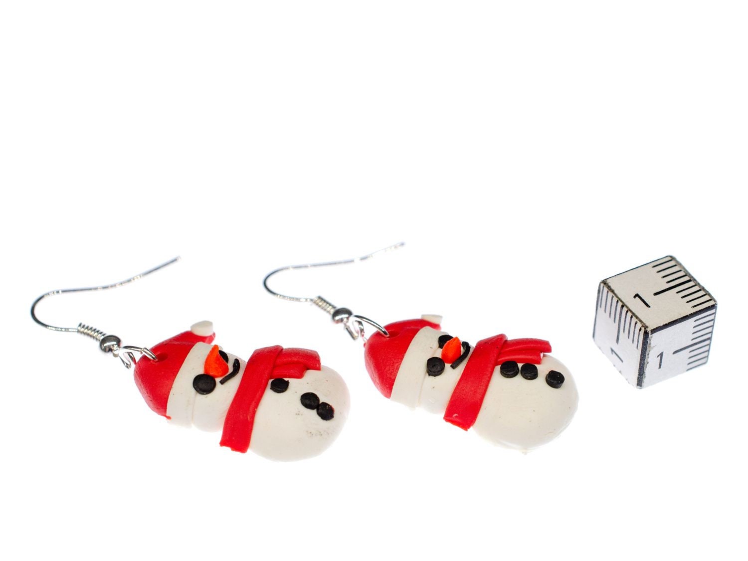 Snowman Flat Earrings Snow Winter Christmas Xmas Hangers | Etsy