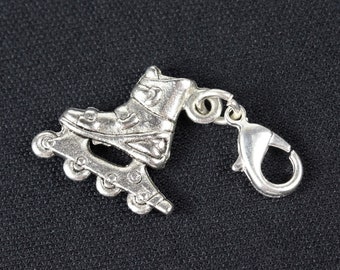 20 Ciondoli Pendenti A Forma Di Pattini A Rotelle – 20x11mm – In Lega Di Zinco Per Gioielli Fai Da Te, Vintage, Antica Finitura