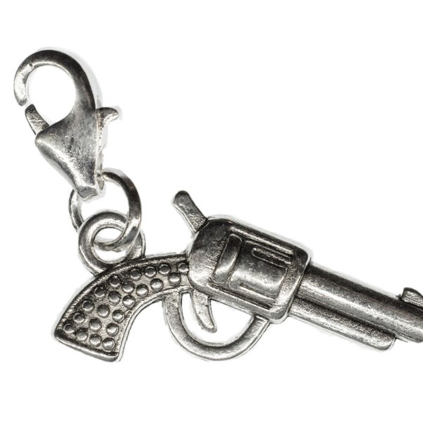 revolver Charm Bracelet Miniblings Western Colt Revolver argent seulement