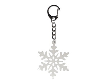Snowflake Key Ring Chain Keychain Miniblings Frost Flower Winter