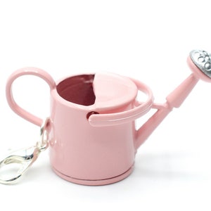 Watering Can Charm Pendant Miniblings Zipper Pull Pot Metal Pink Gardening