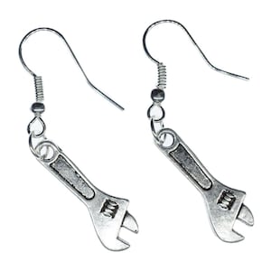 ADJustable Wrench Spanner Earrings Miniblings End Workshop Mini Tool Tools