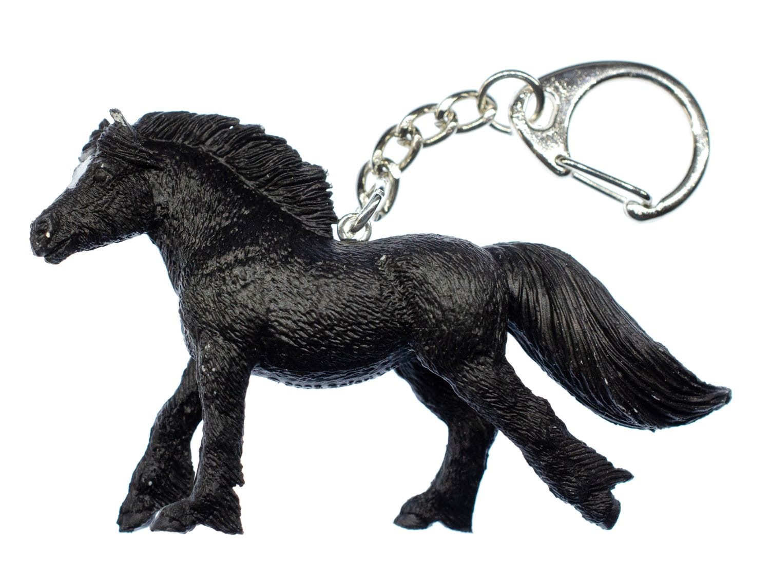 Porte-cle Porte-cles Cheval Miniblings Porte-clef Noir Poney STANDING