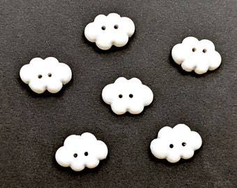 6X Cloud Button Miniblings Buttons Clouds Sky Children Kids Sewing Kit DIY