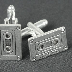 Cassette Cuff Links Cufflinks Miniblings Buttons + Box Mix Tape DJ Music Band