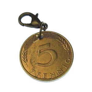 5 Pfennig BRD FRG German Germany Coin Charm Bracelet Pendant Miniblings Mark Money