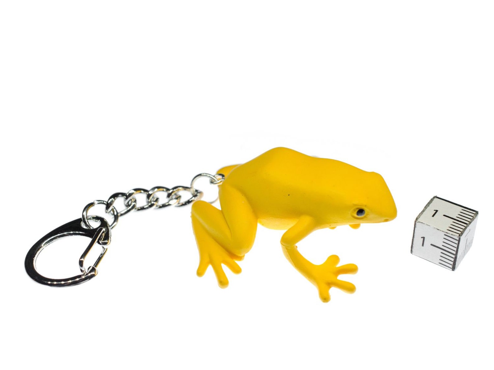 Frog Key Ring Miniblings Rubber 50mm Frog Keychain Yellow Etsy