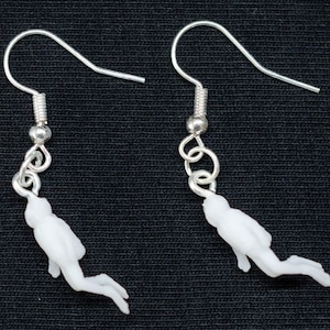Diver Earrings Miniblings Earring Diving Suit Diving Equipment White