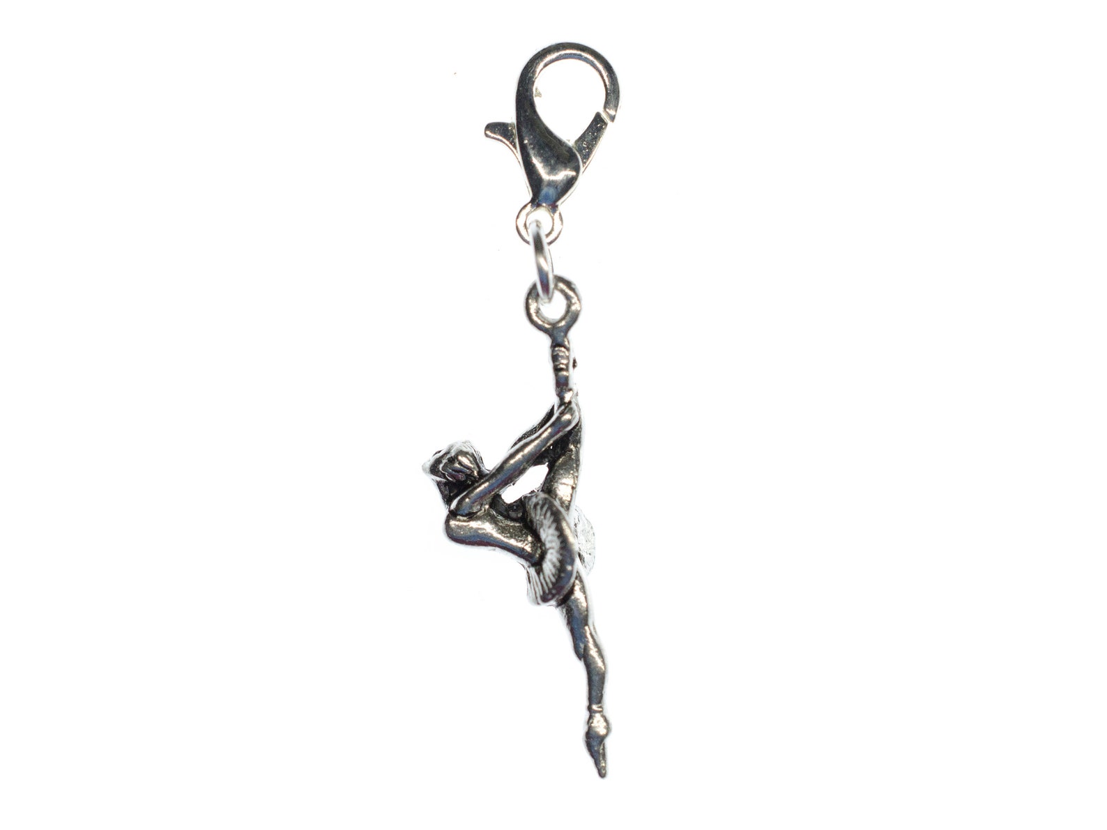 ballerina ballet dancer charm for bracelet wristlet dangle miniblings silver