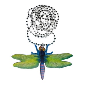 Dragonfly Necklace Miniblings Necklace 80Cm Wooden Laserprint Animal Insect Pond