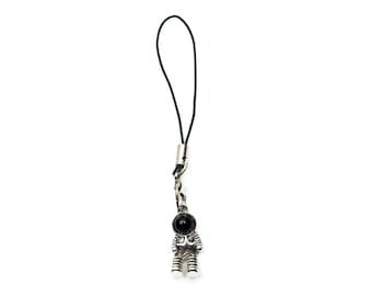 Astronaut Mobile Pendant Miniblings Charm Cosmonaut Space Rocket Moon silver