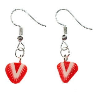 Strawberry Earrings Miniblings fruit fruit berry strawberries slice red