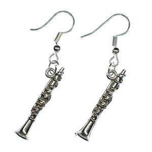 Clarinet Earrings Miniblings Clarinets Music Silver Plated Musician Clarionet