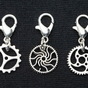 3x set gear wheels Charm Miniblings pendant gear steampunk clock mechanics