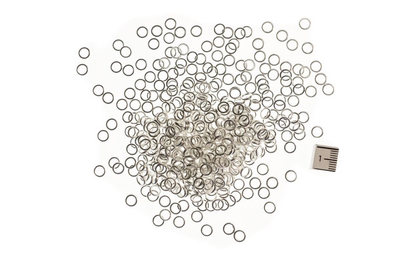400X Jump Rings Ring Split Connecting DIY Silver 5mm Jewelry Making image 2
