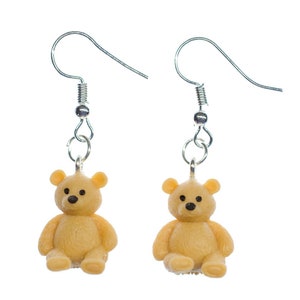 Teddy Earrings Miniblings Girls Children Kids Bear Rubber 18Mm Bears