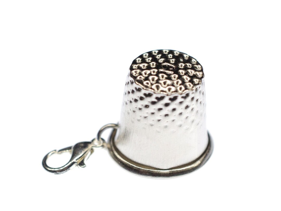 Miniblings Brosche „Nähen“ – Fingerhut, Spule & Schere Aus Metall, 20 Mm